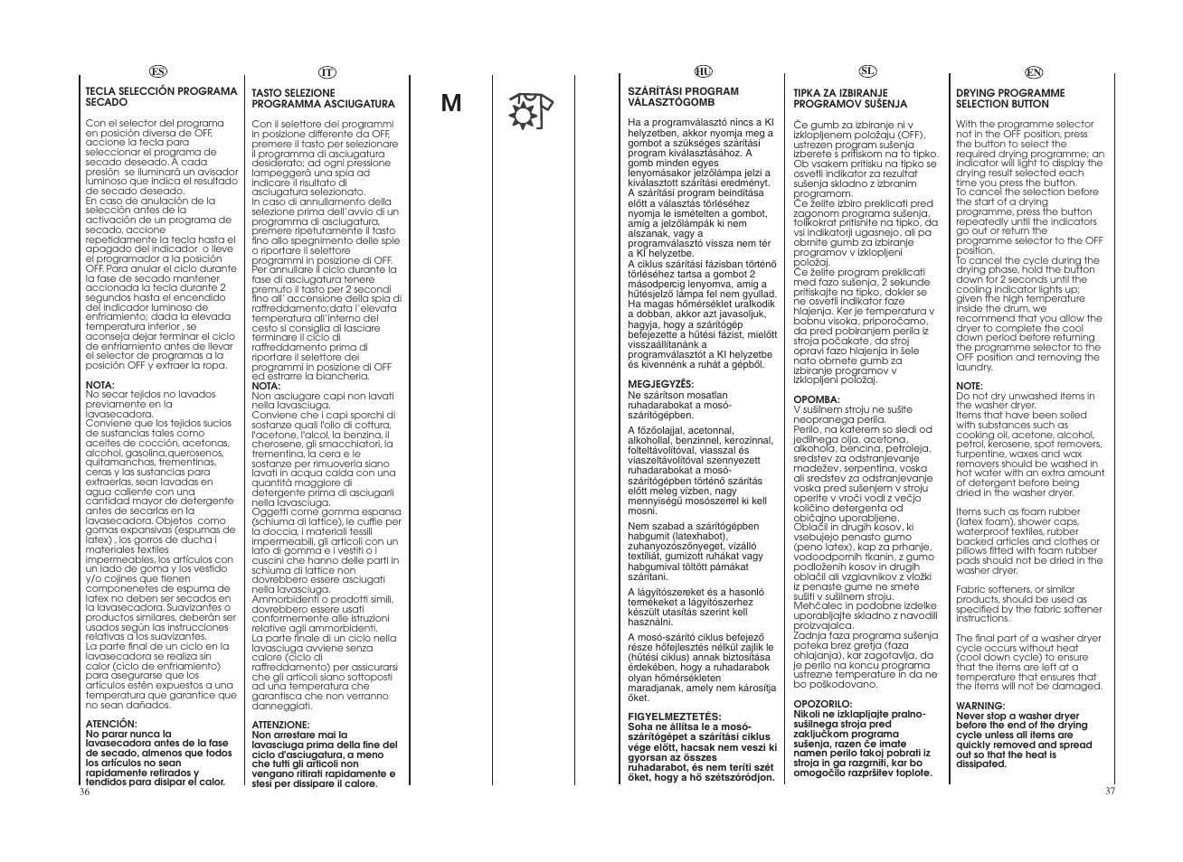 Candy GO4W464-80 User Manual | Page 19 / 49