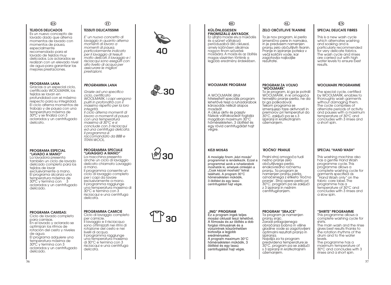 Candy GO4W464-80 User Manual | Page 29 / 49