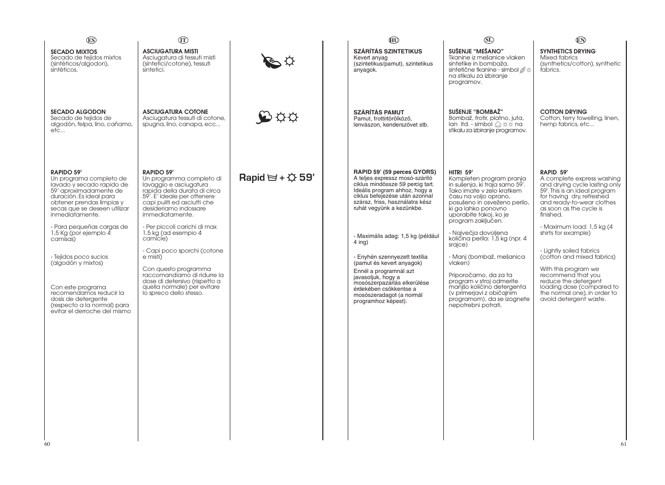 Candy GO4W464-80 User Manual | Page 31 / 49