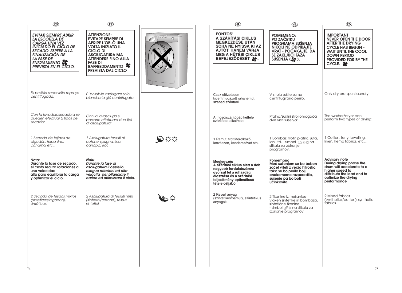 Candy GO4W464-80 User Manual | Page 38 / 49