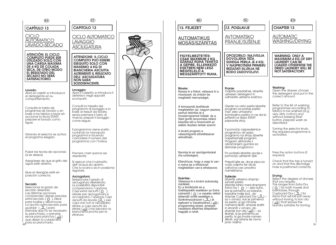 Candy GO4W464-80 User Manual | Page 41 / 49