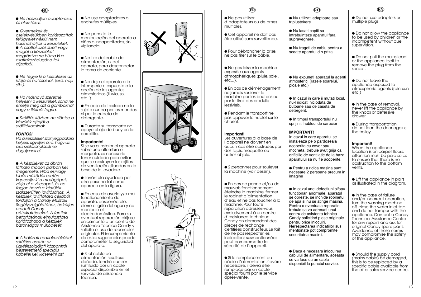 Candy CN 43 User Manual | Page 7 / 33