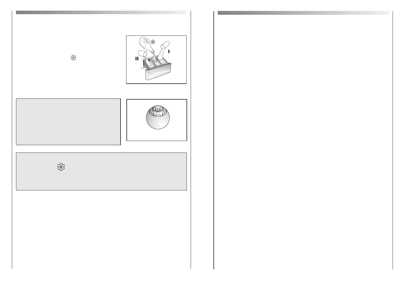 Detergent drawer, Detergents, washing aids and amounts to use | Candy GO4 1264 D-16S User Manual | Page 9 / 17