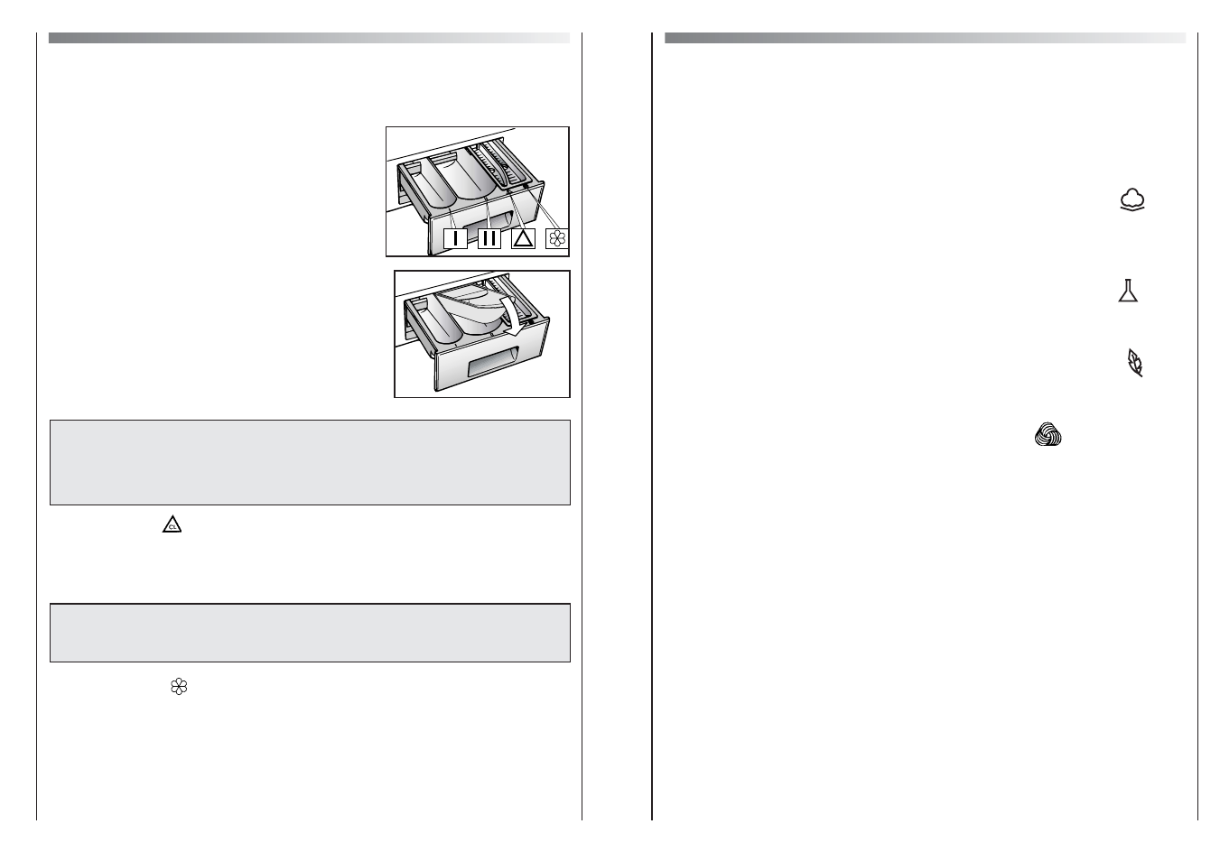 Programme selector, Main wash, Detergent drawer | Candy CNV256-80 User Manual | Page 6 / 17