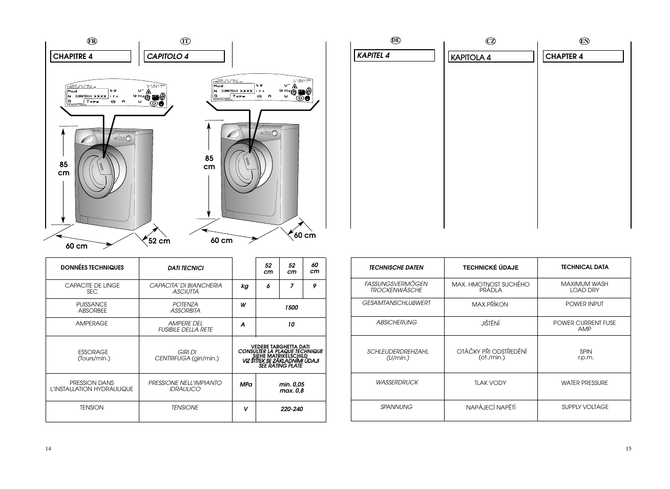 Candy GO F147__L-S User Manual | Page 8 / 41