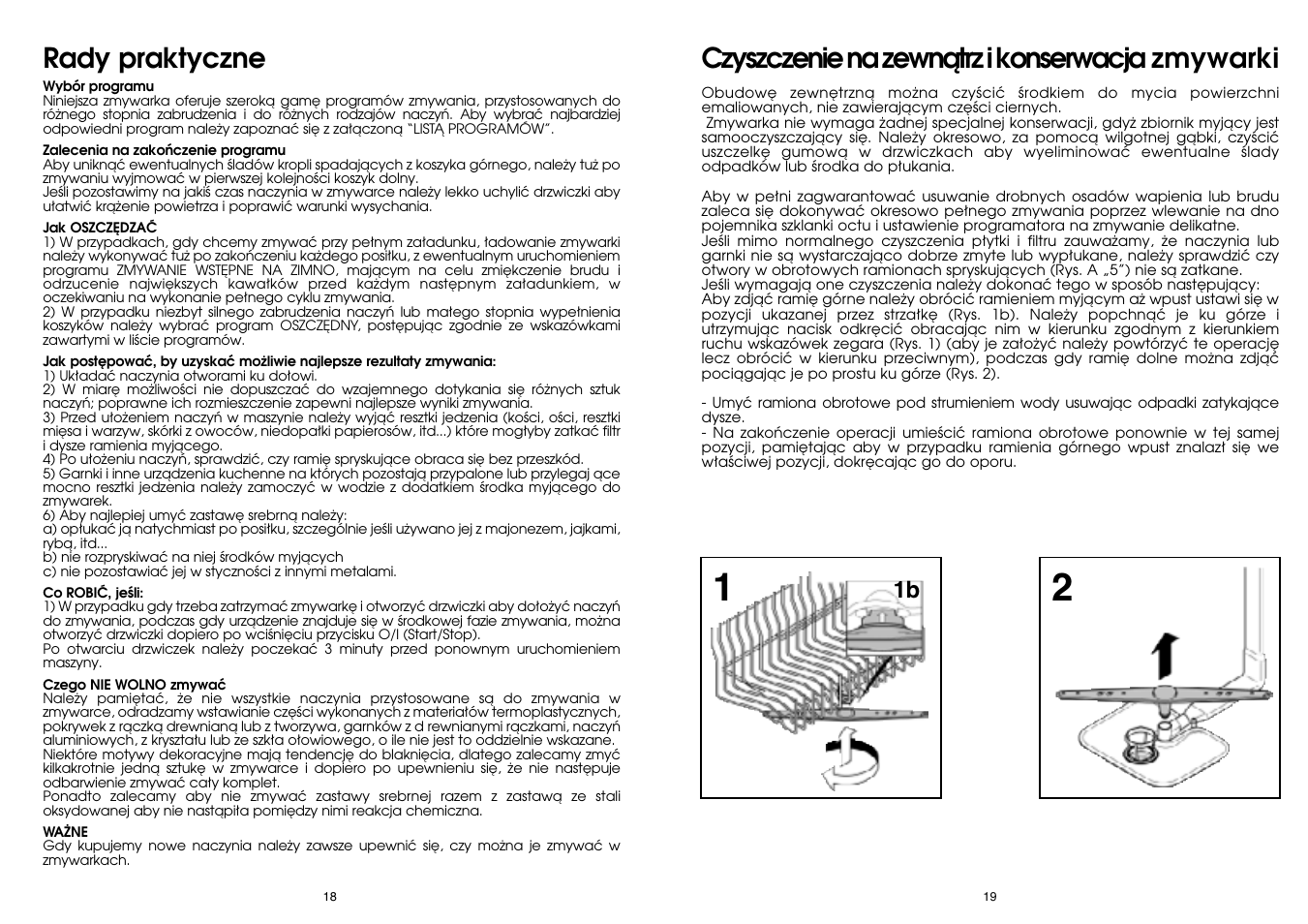 Czyszczenie na zewnàtrz i konserwacja zmywarki, Rady praktyczne | Candy DFI 95 T User Manual | Page 10 / 77