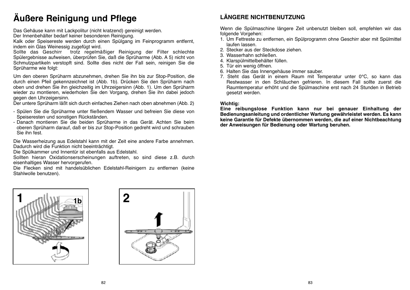 Äußere reinigung und pflege | Candy DFI 95 T User Manual | Page 42 / 77