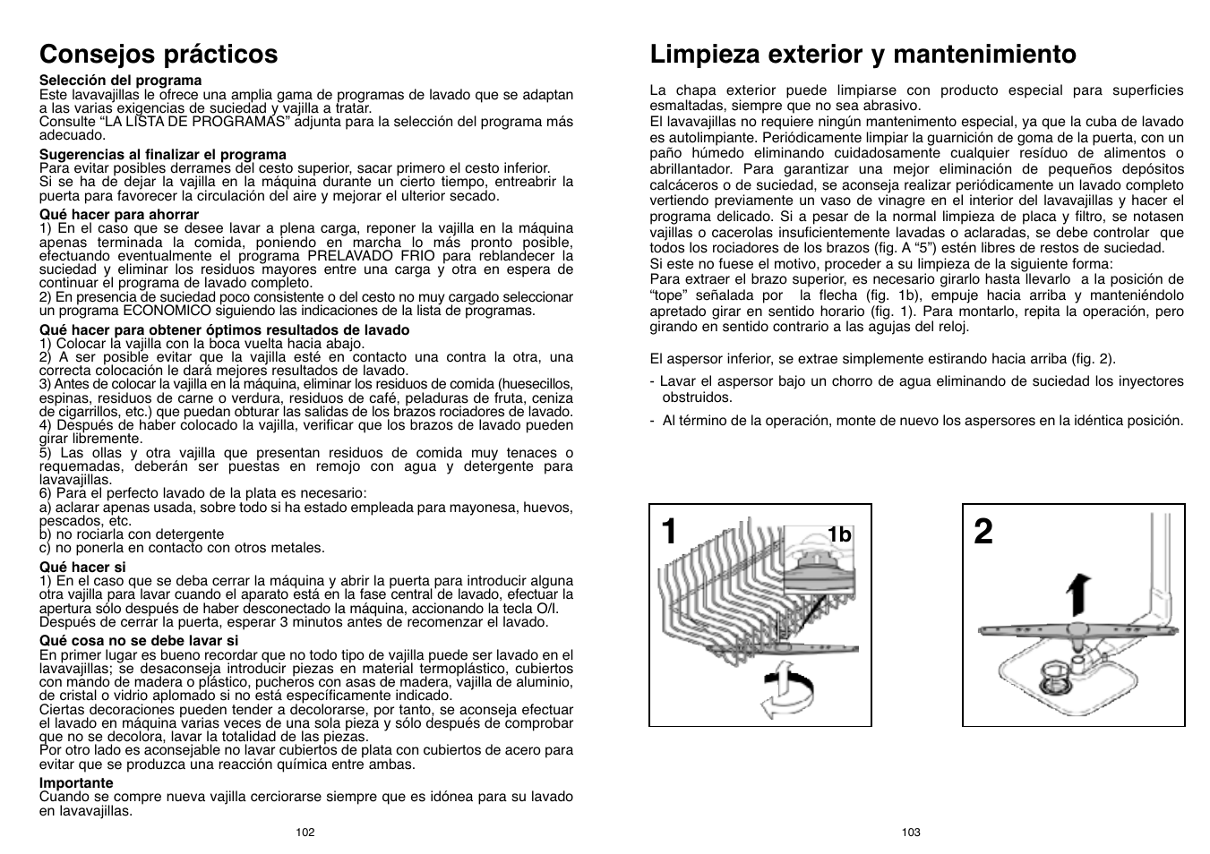 Consejos prácticos, Limpieza exterior y mantenimiento | Candy DFI 95 T User Manual | Page 52 / 77