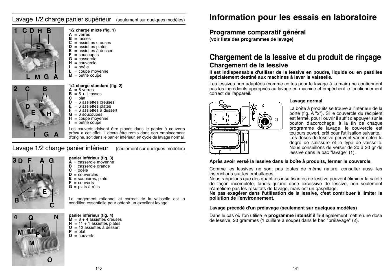 Information pour les essais en laboratoire, Chargement de la lessive et du produit de rinçage | Candy DFI 95 T User Manual | Page 71 / 77