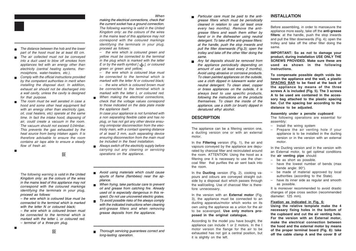 Candy CA CBT 62__1 W User Manual | 10 pages