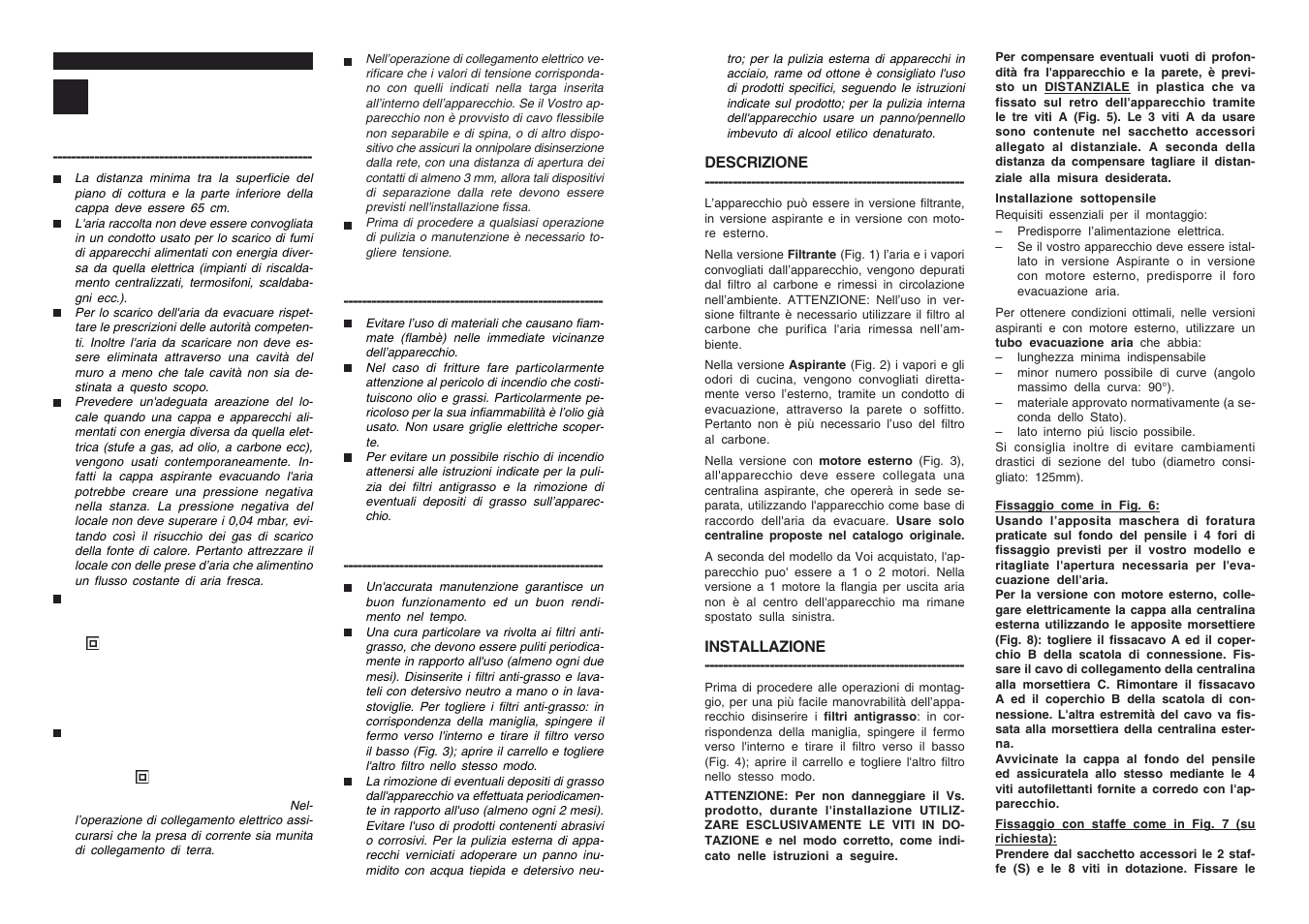 Italiano | Candy CA CBT 62__1 W User Manual | Page 6 / 10