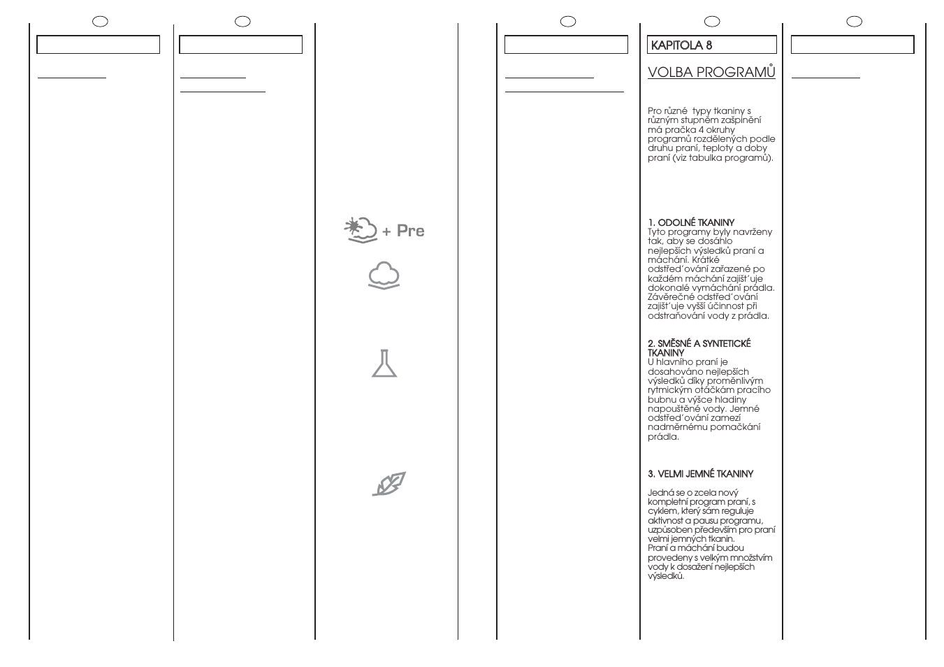 Selection, Programm/ temperaturwahl, Selezione programmi | Volba programå | Candy GO 1492DH-16S User Manual | Page 28 / 41