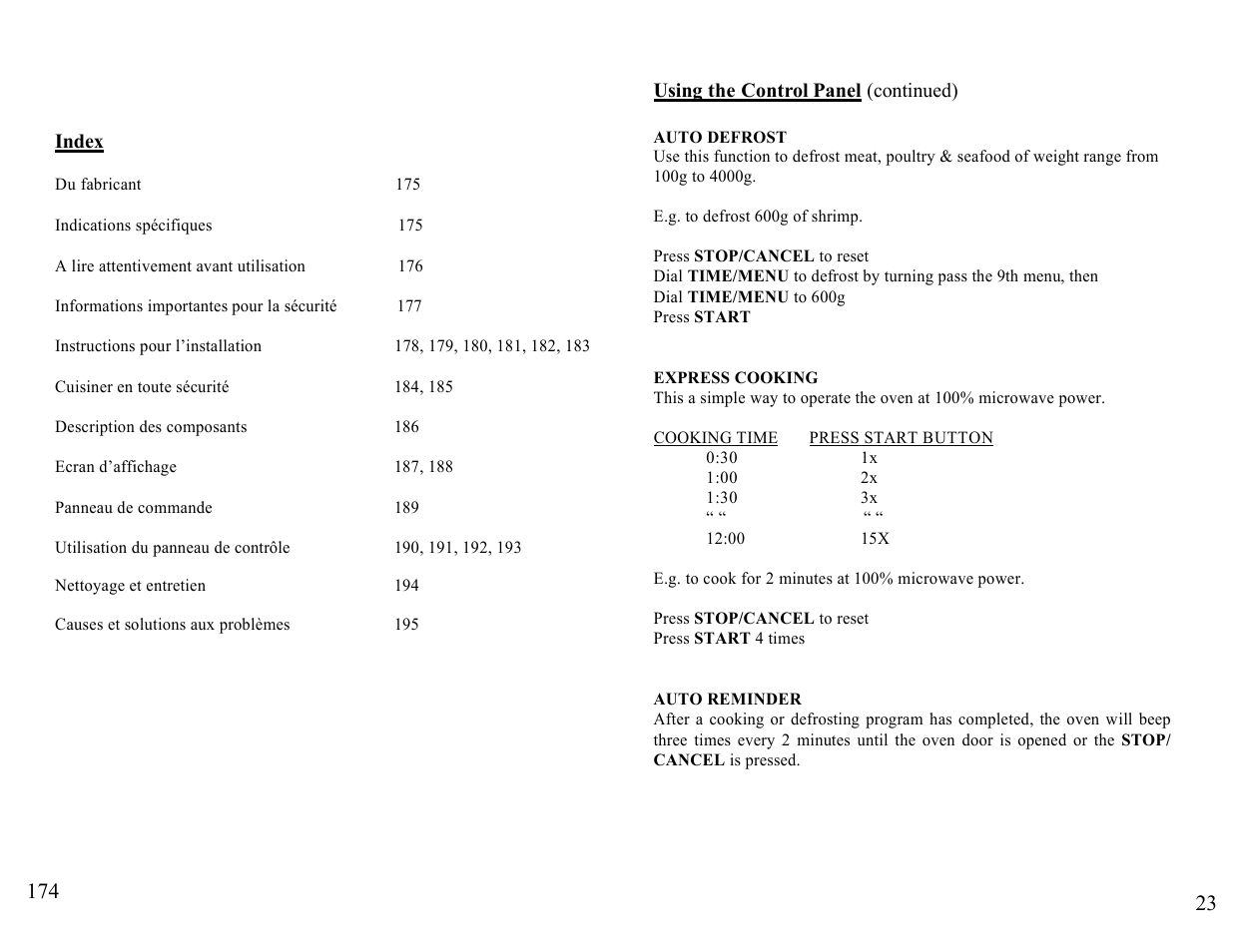 Candy FM MIC 232 EX User Manual | Page 23 / 98