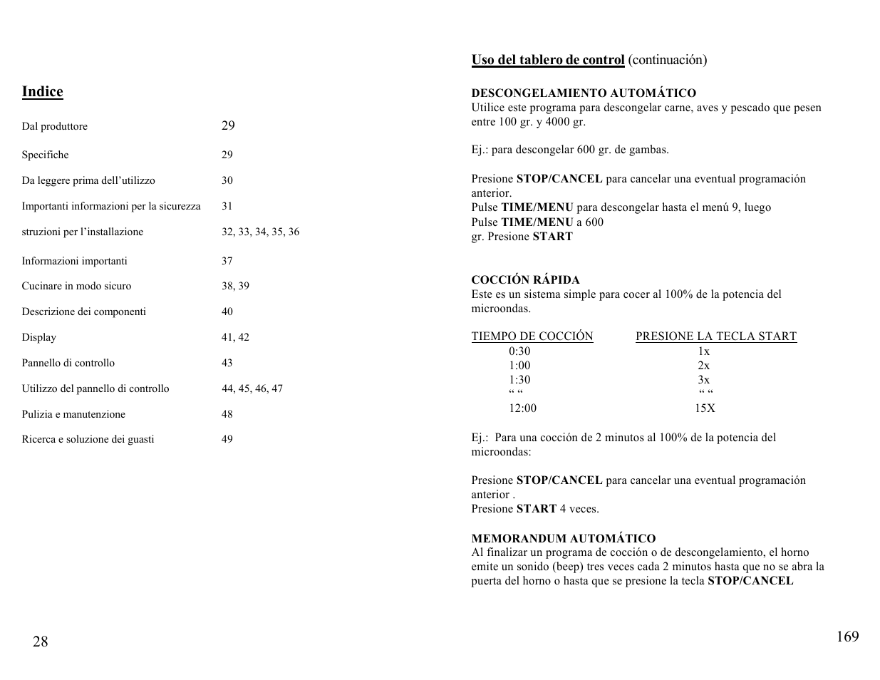 Candy FM MIC 232 EX User Manual | Page 28 / 98