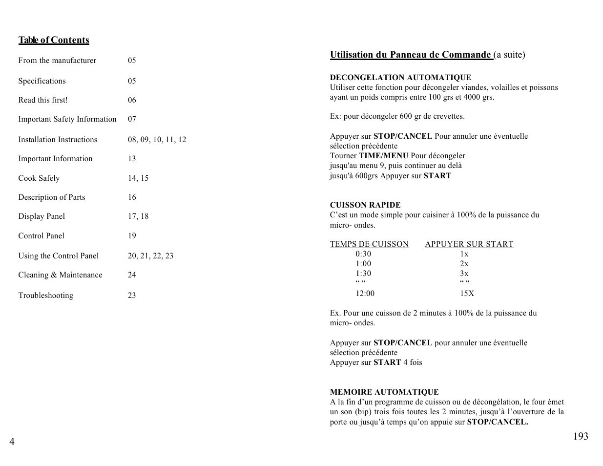 Candy FM MIC 232 EX User Manual | Page 4 / 98