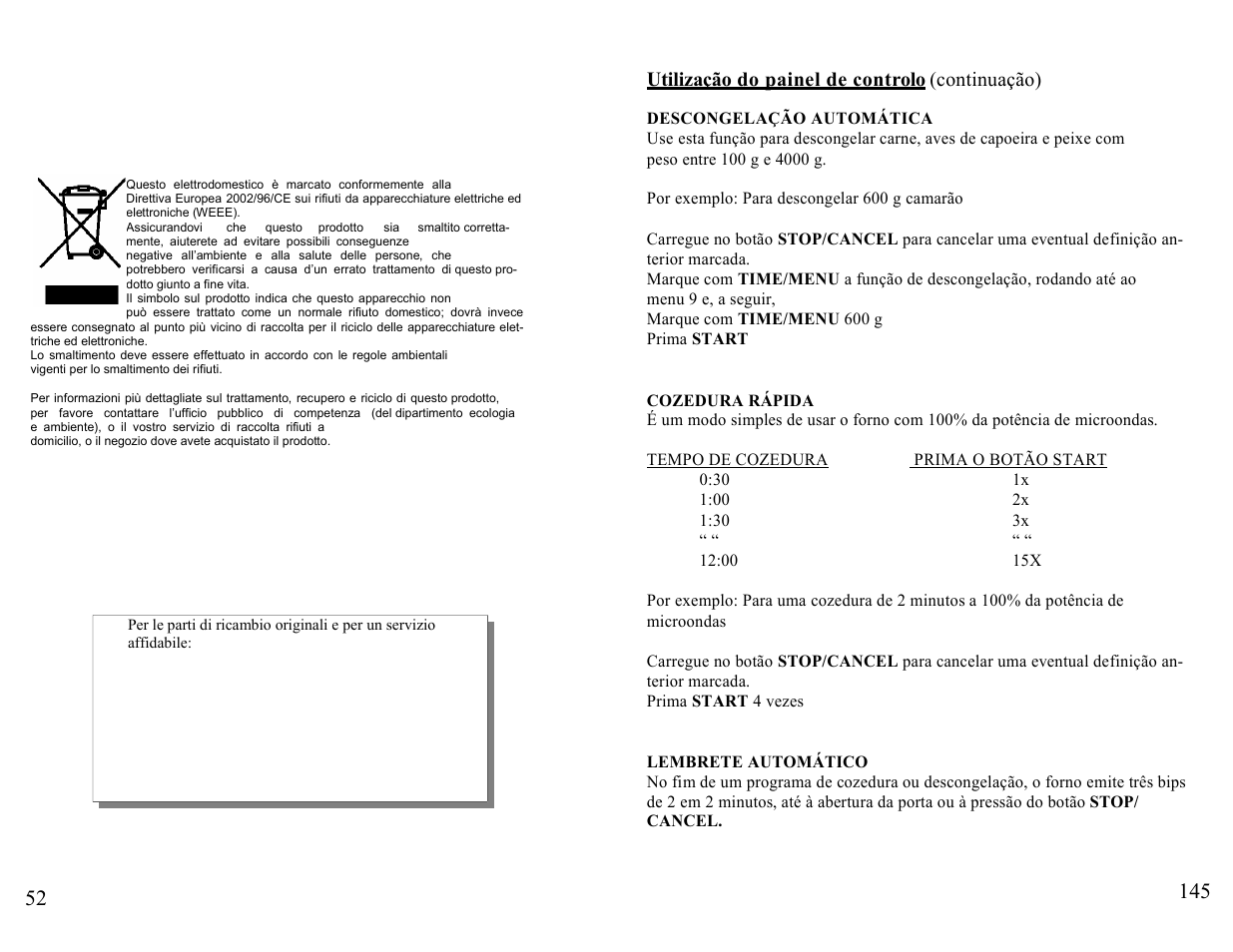 Candy FM MIC 232 EX User Manual | Page 52 / 98