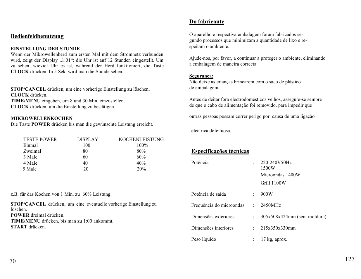 Candy FM MIC 232 EX User Manual | Page 70 / 98