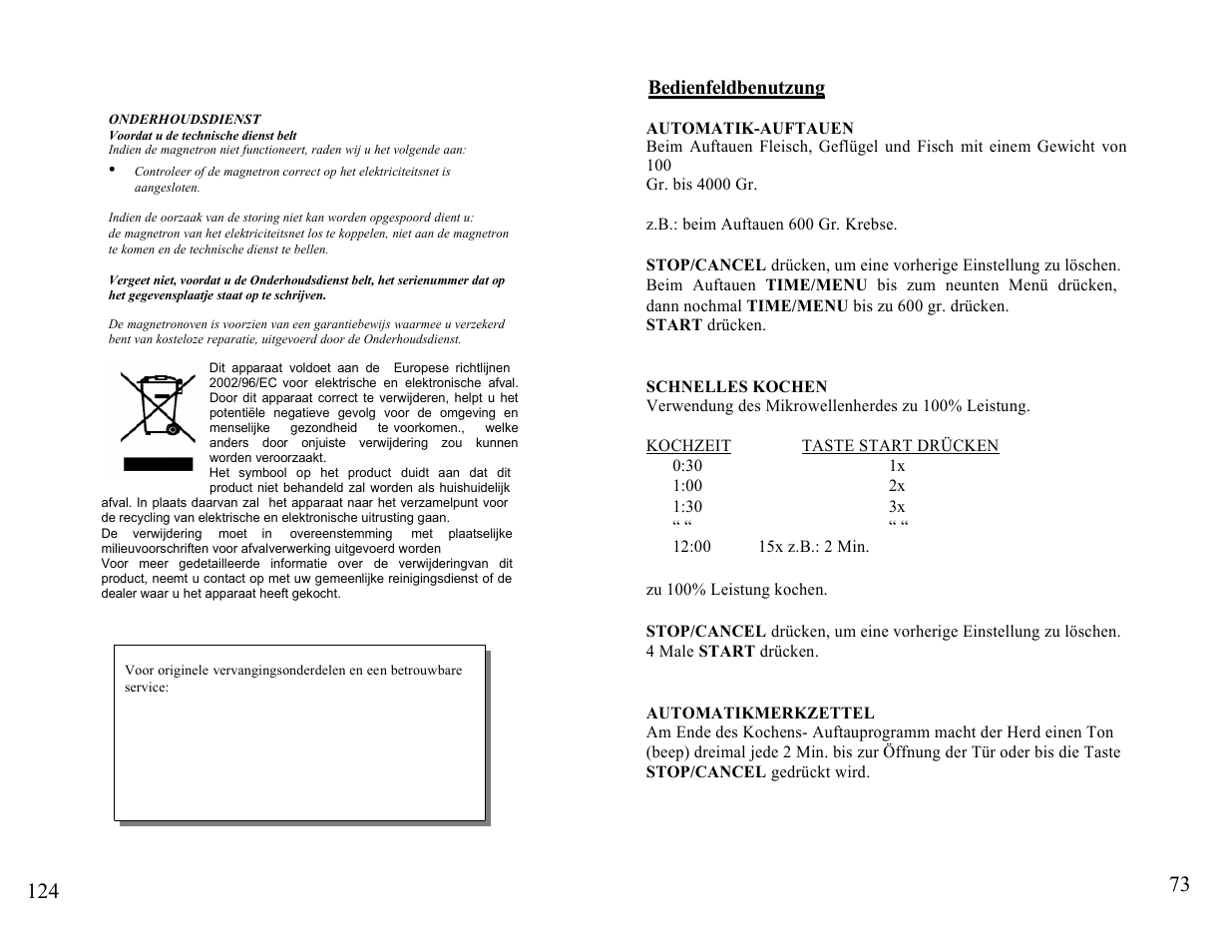 Candy FM MIC 232 EX User Manual | Page 73 / 98