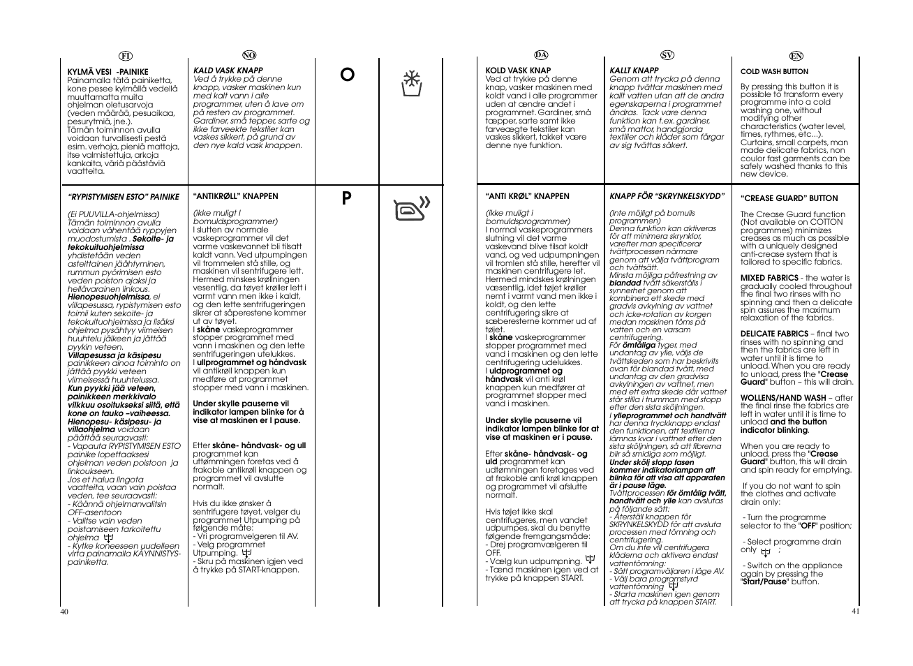 Candy GO W475-S User Manual | Page 21 / 49