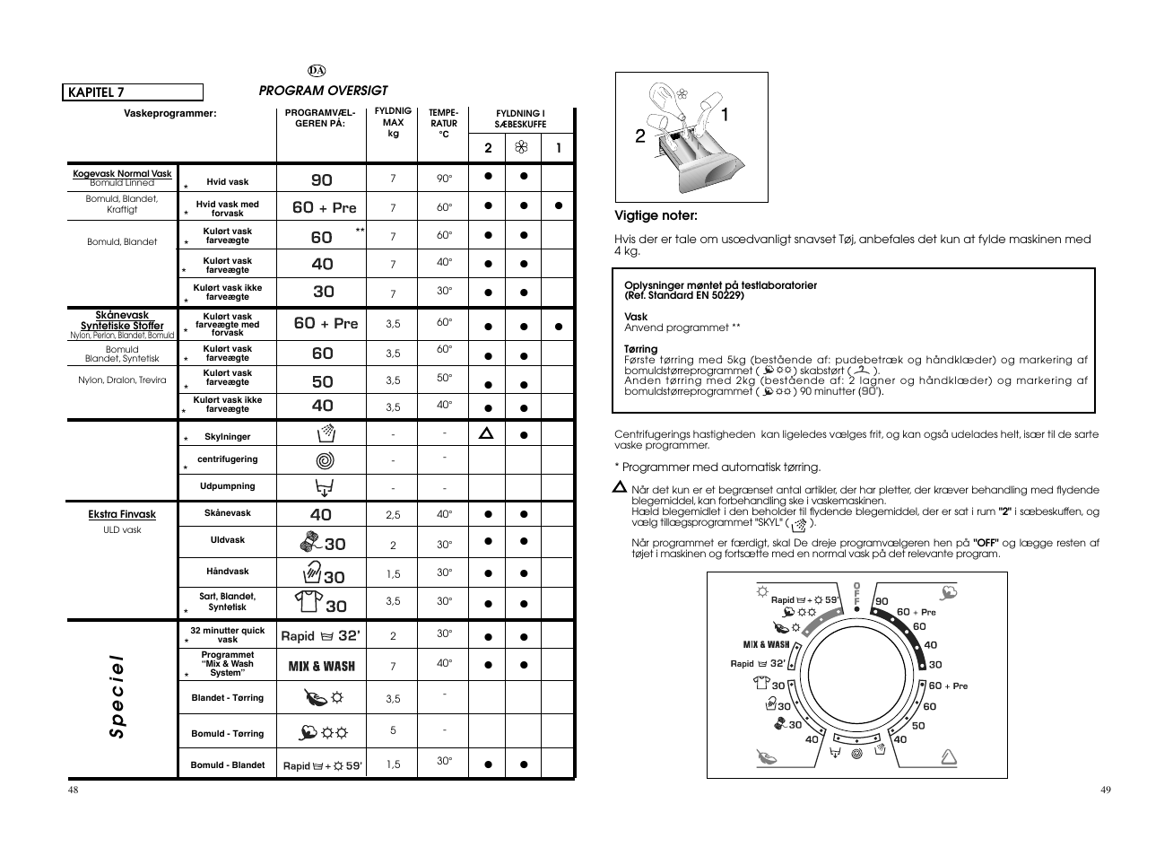 Speciel | Candy GO W475-S User Manual | Page 25 / 49
