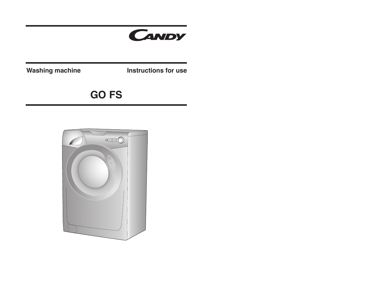 Candy GO FS272-80 User Manual | 17 pages