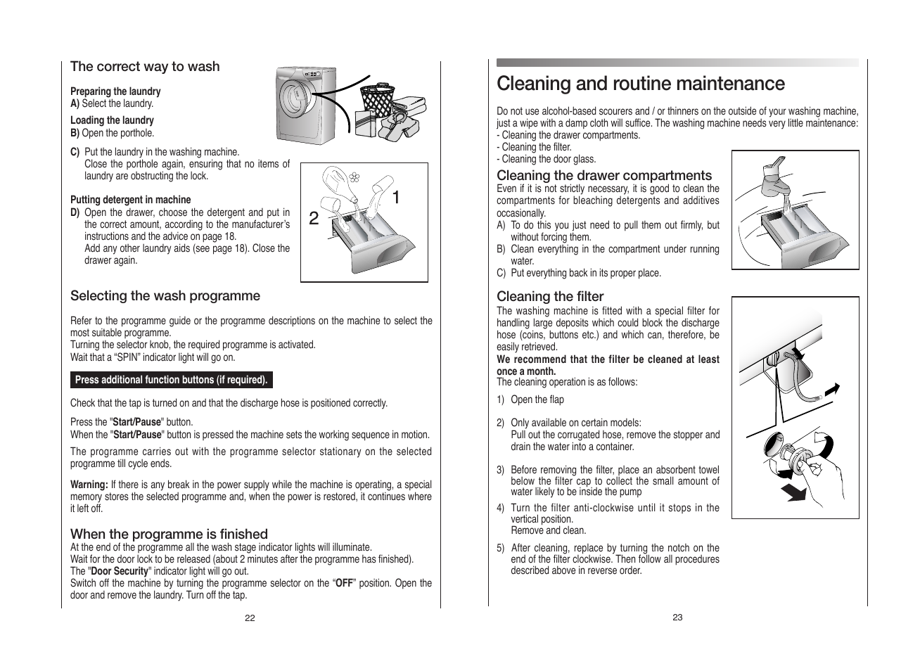 Cleaning and routine maintenance | Candy GO FS272-80 User Manual | Page 12 / 17