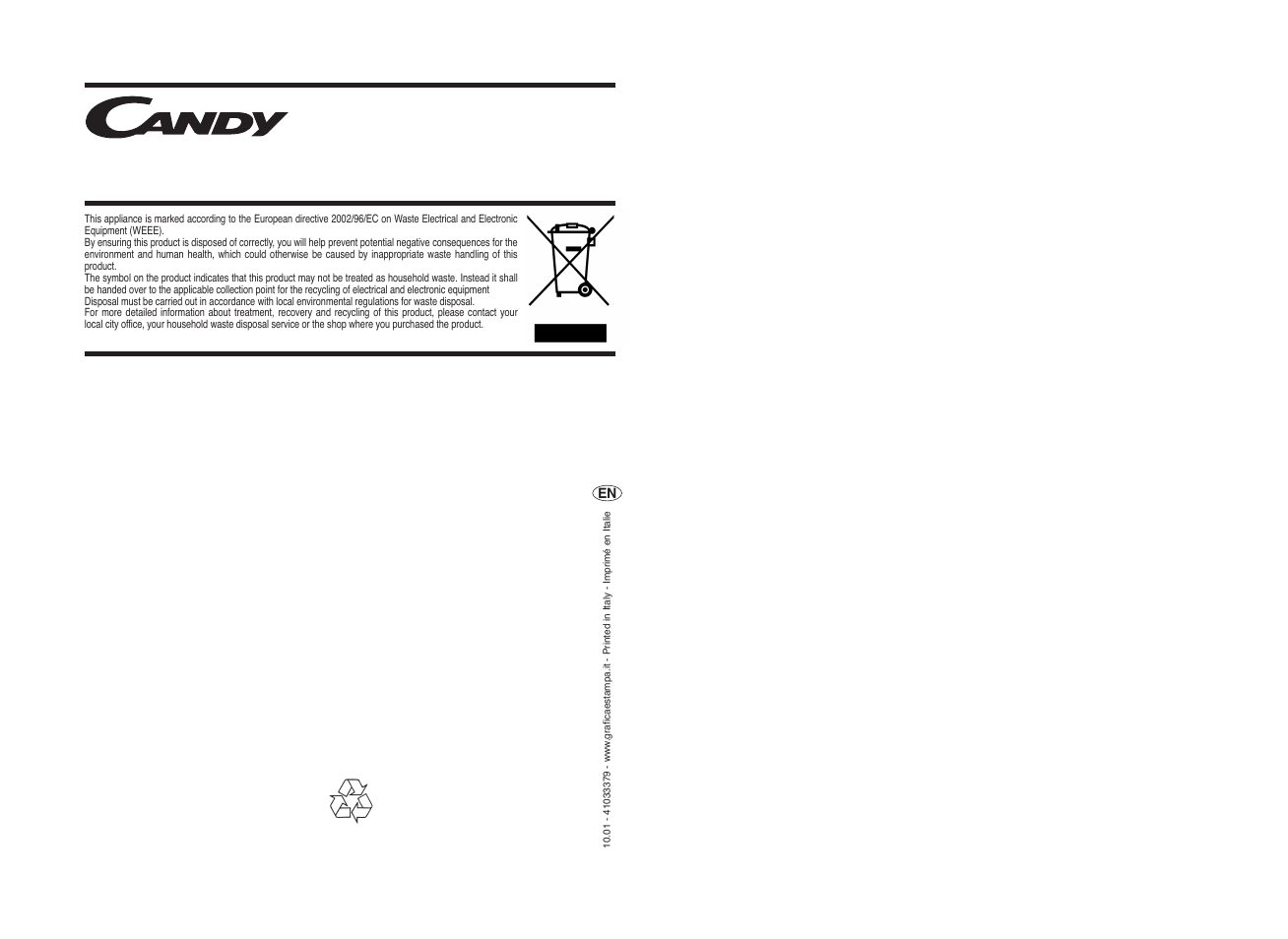 Candy GO FS272-80 User Manual | Page 17 / 17