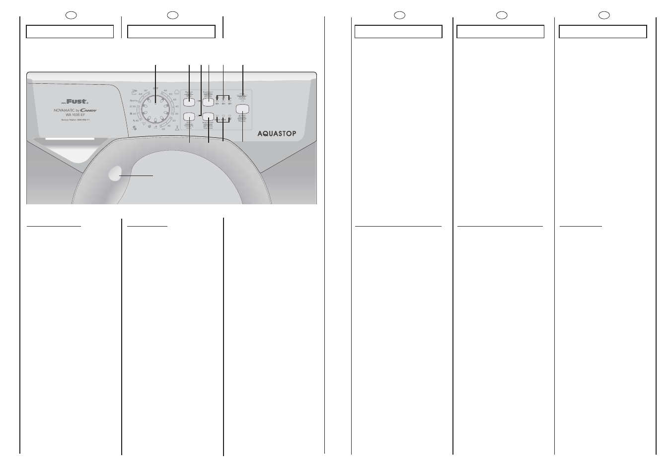 Candy WA 1035EF User Manual | Page 11 / 37