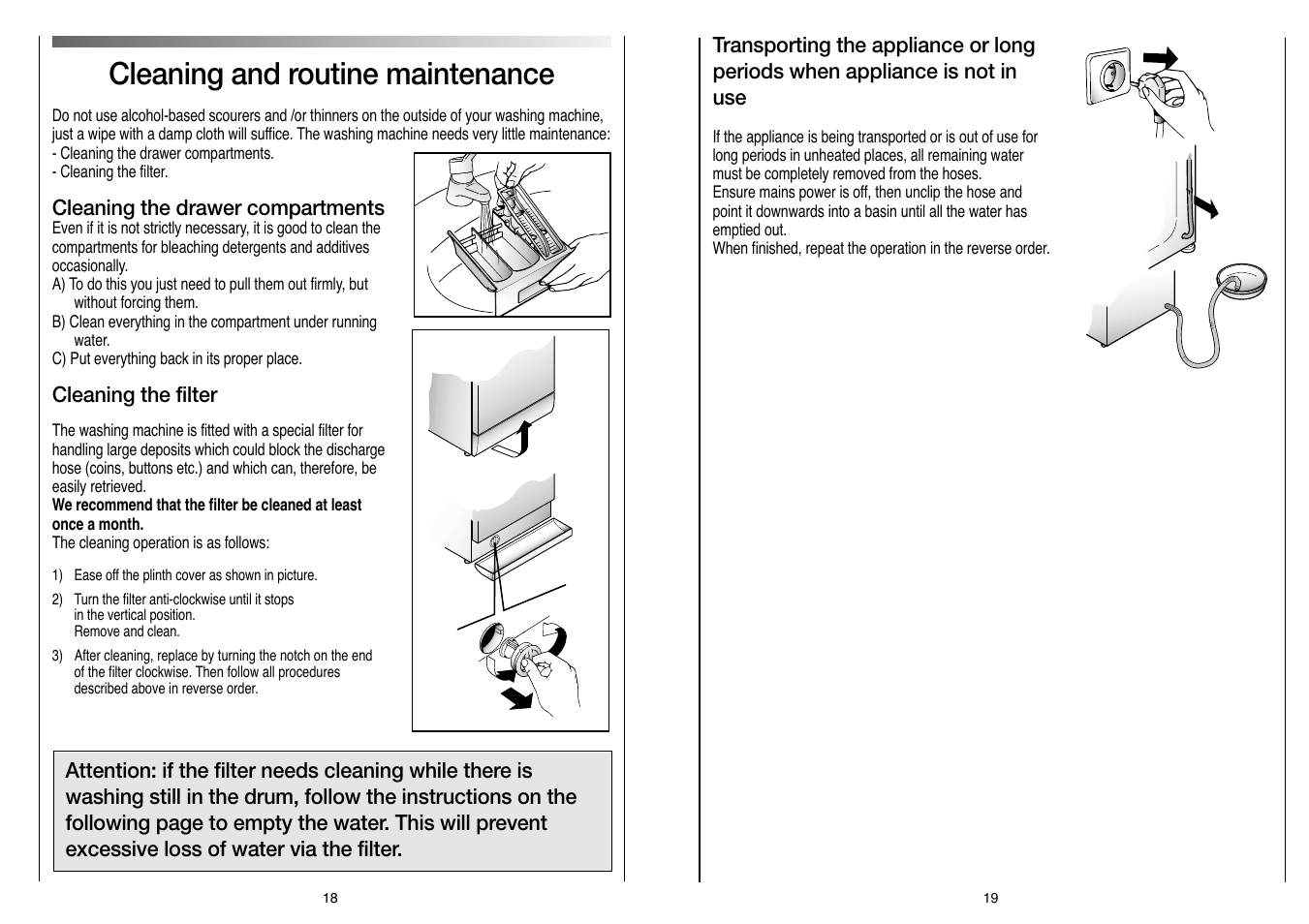 Cleaning and routine maintenance | Candy CN 105 T User Manual | Page 10 / 17