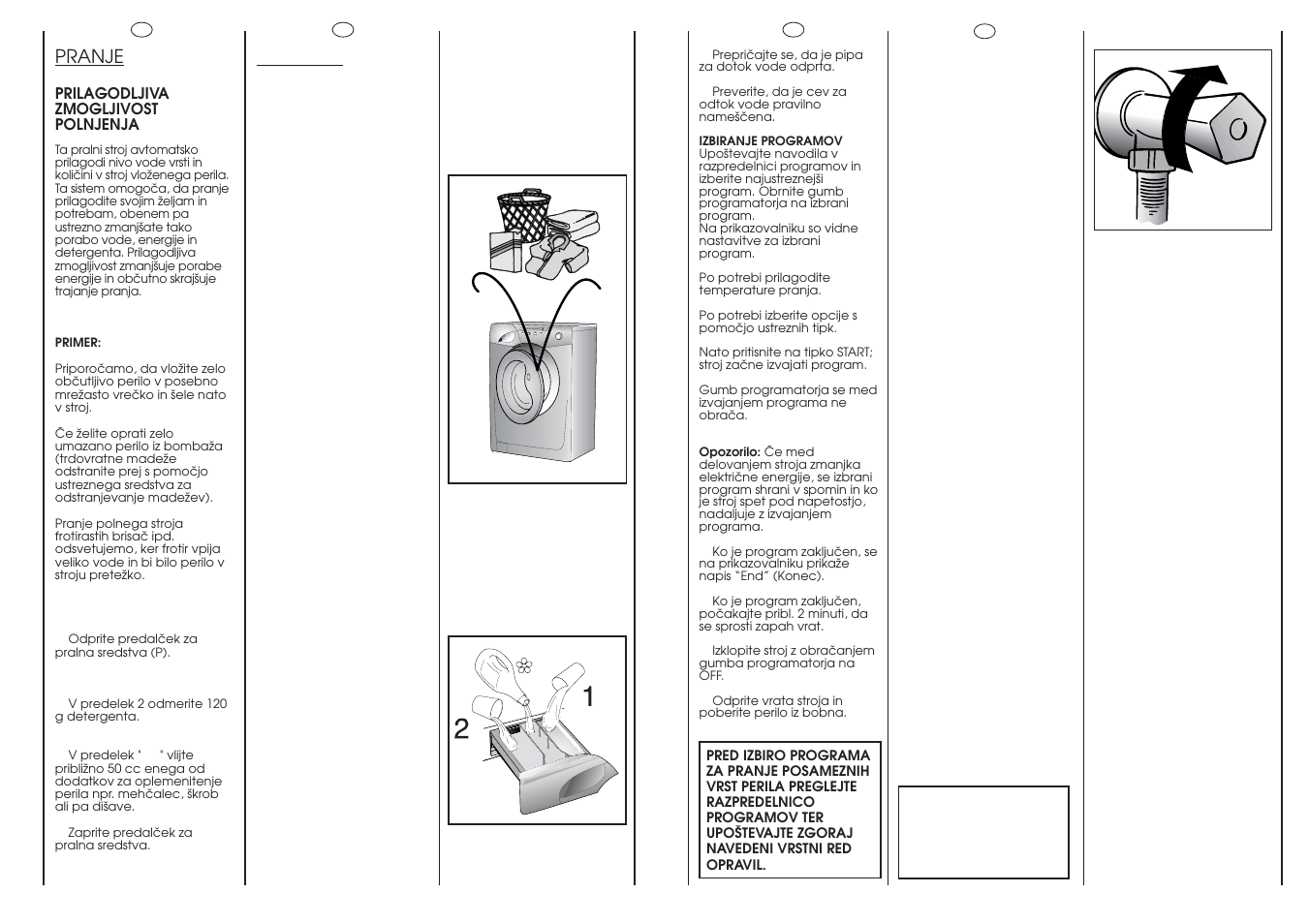 Washing, Pranje | Candy GO 1460D-36S User Manual | Page 17 / 21