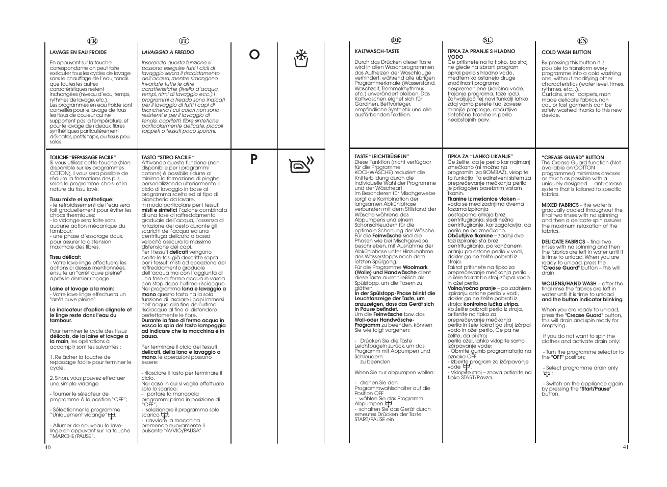 Candy GO W465D-UK User Manual | Page 21 / 49