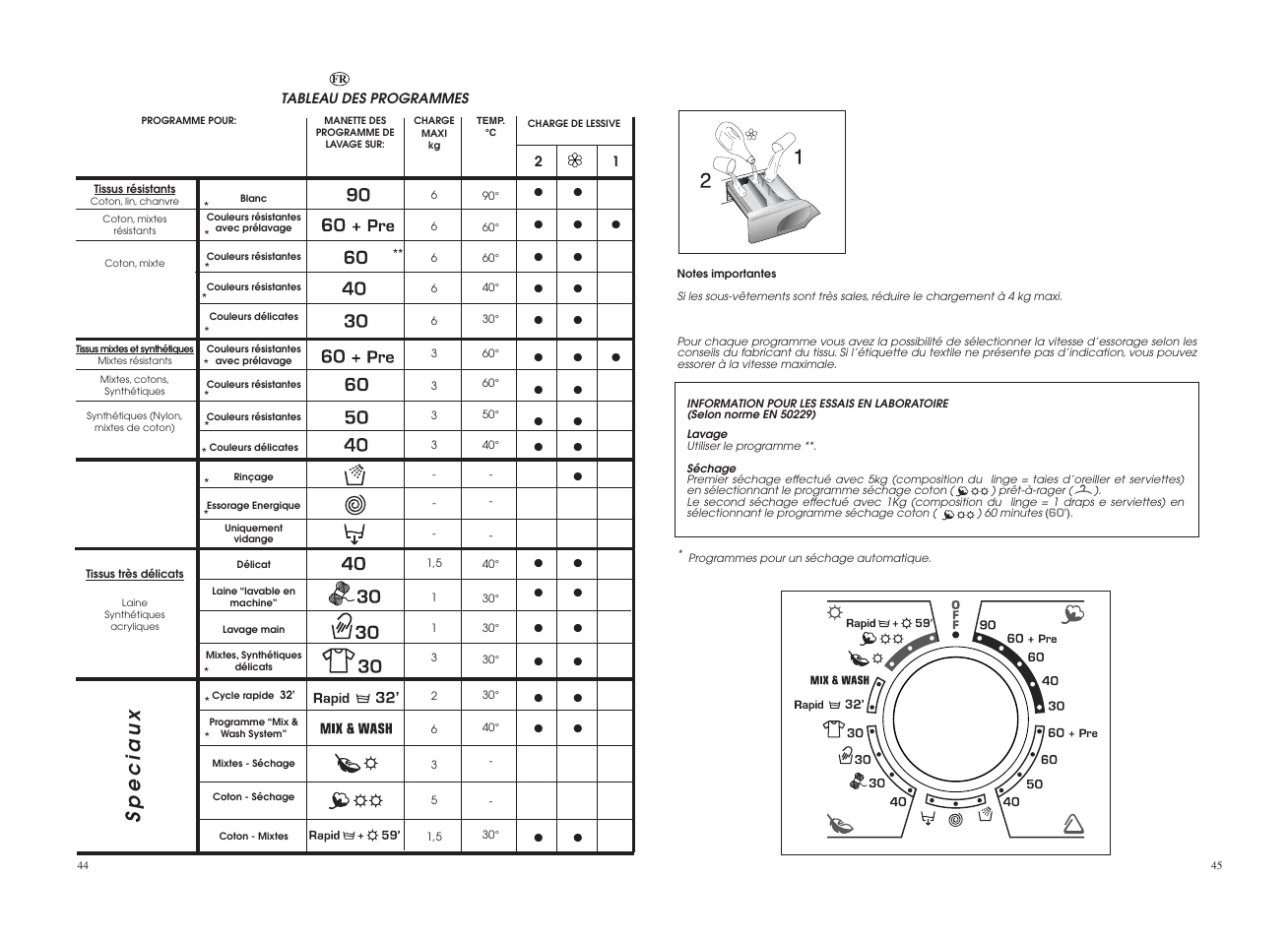 Speciaux | Candy GO W465D-UK User Manual | Page 23 / 49