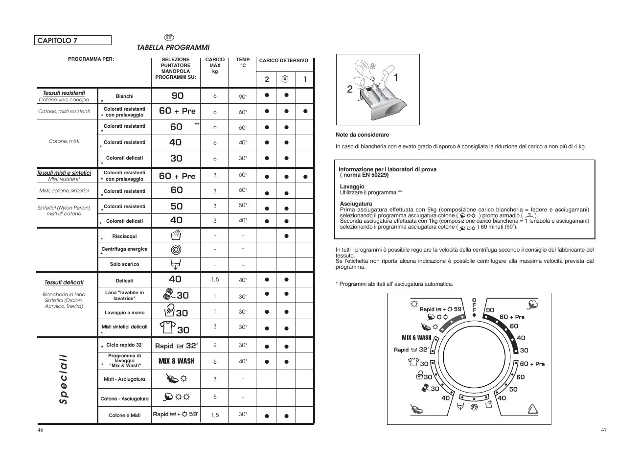 Speciali | Candy GO W465D-UK User Manual | Page 24 / 49