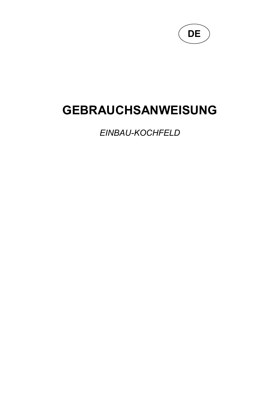 Gebrauchsanweisung, Einbau-kochfeld | Candy PL 40 X User Manual | Page 37 / 102