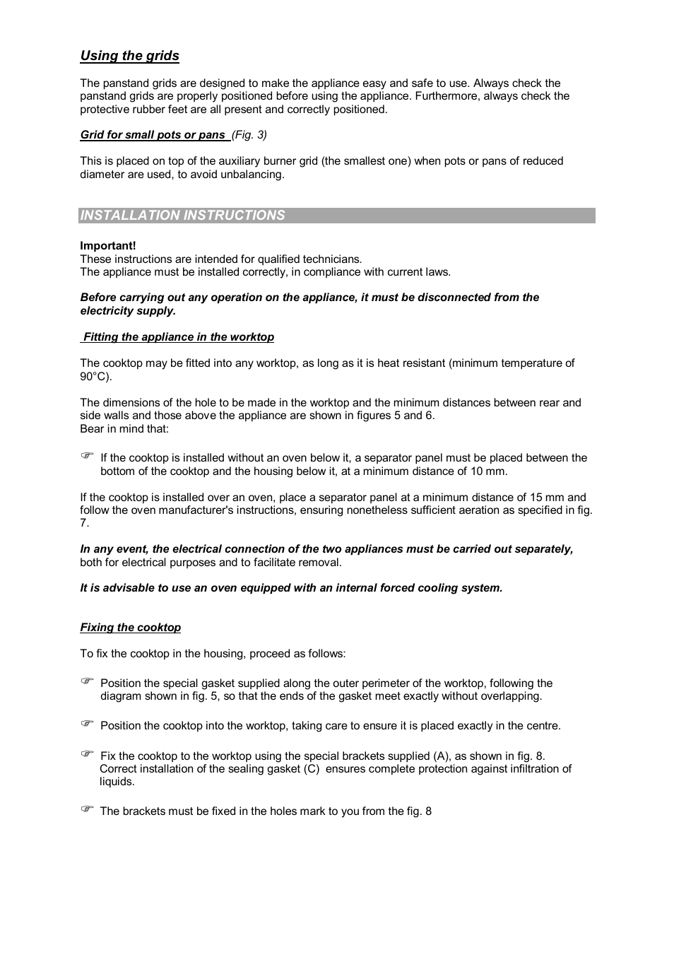Candy PL 40 X User Manual | Page 55 / 102