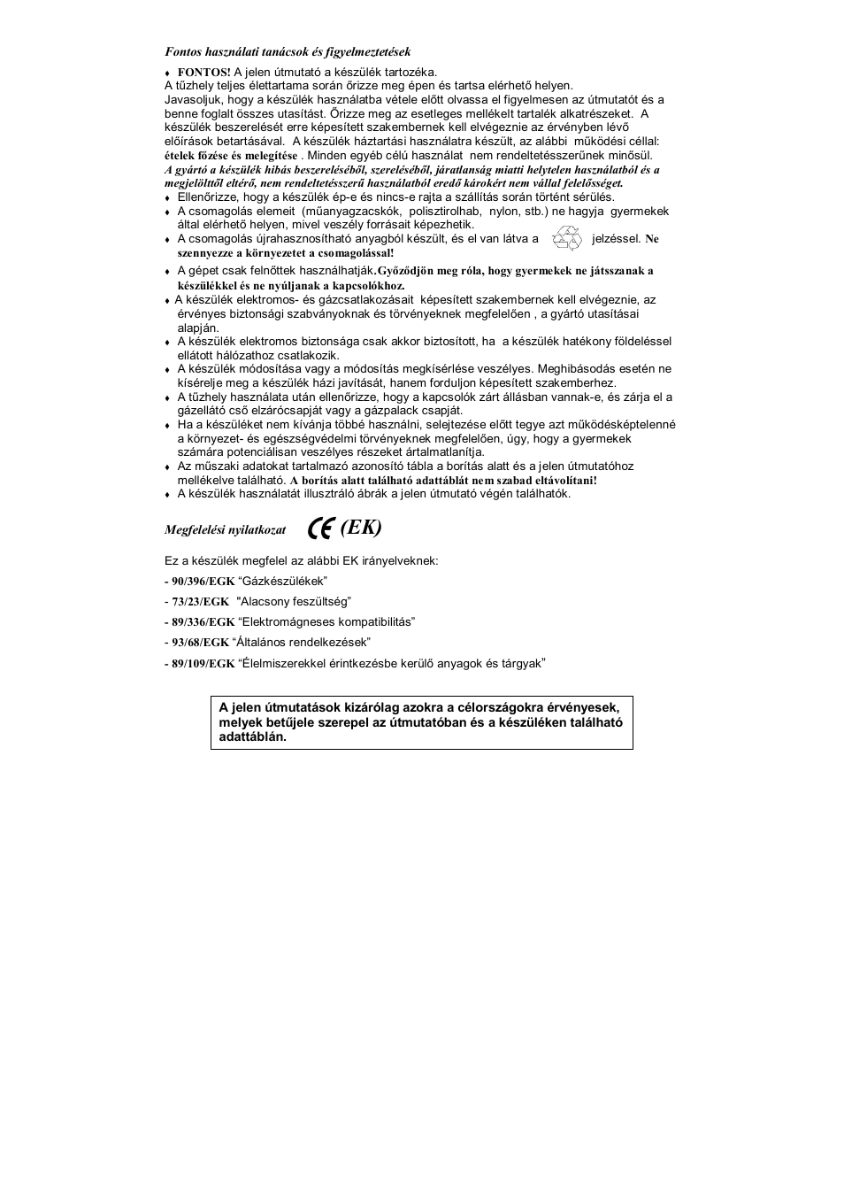 Candy PL 40 X User Manual | Page 83 / 102