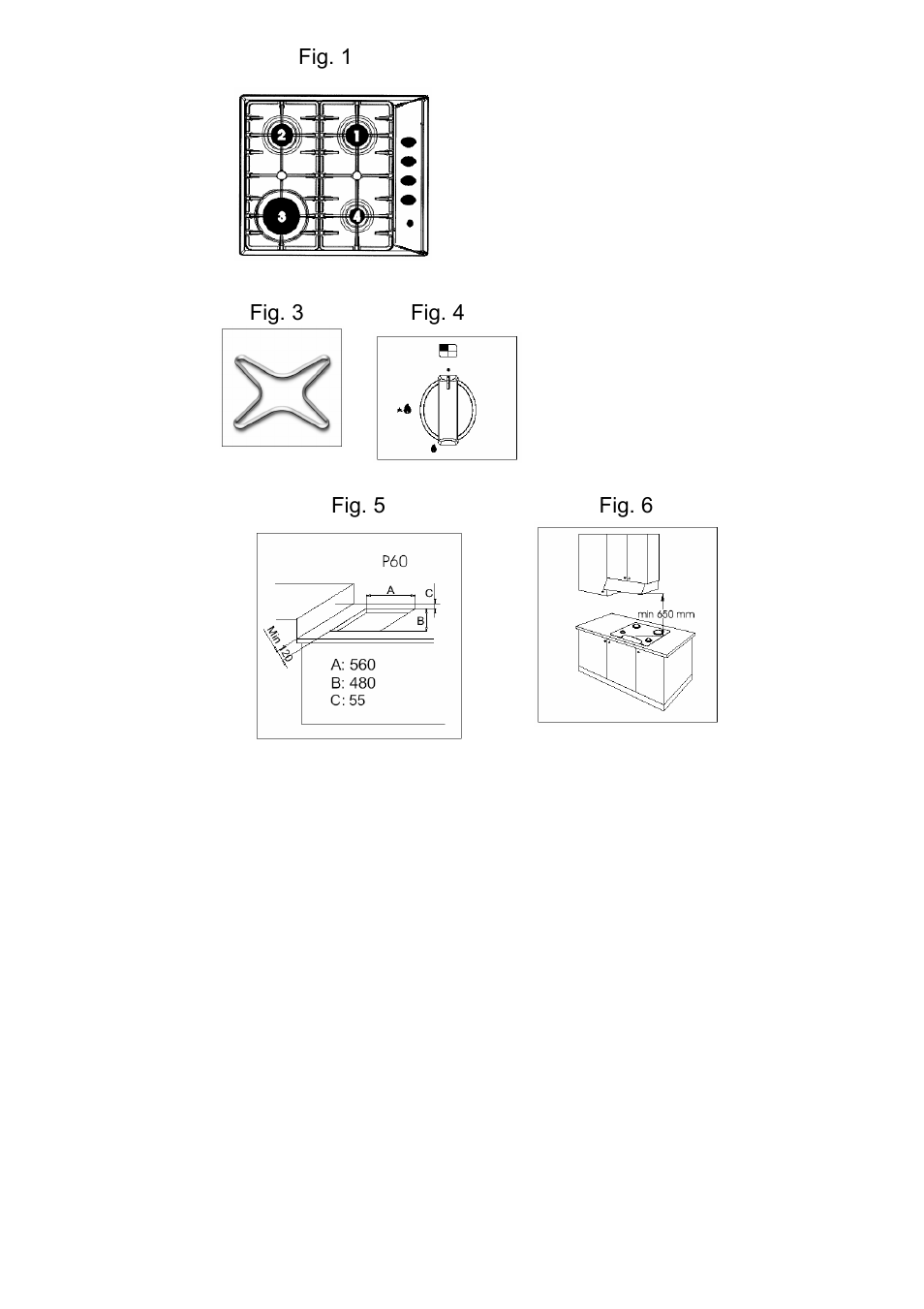Fig. 1, Fig. 3 fig. 4, Fig. 5 fig. 6 | Candy PL 40 X User Manual | Page 95 / 102