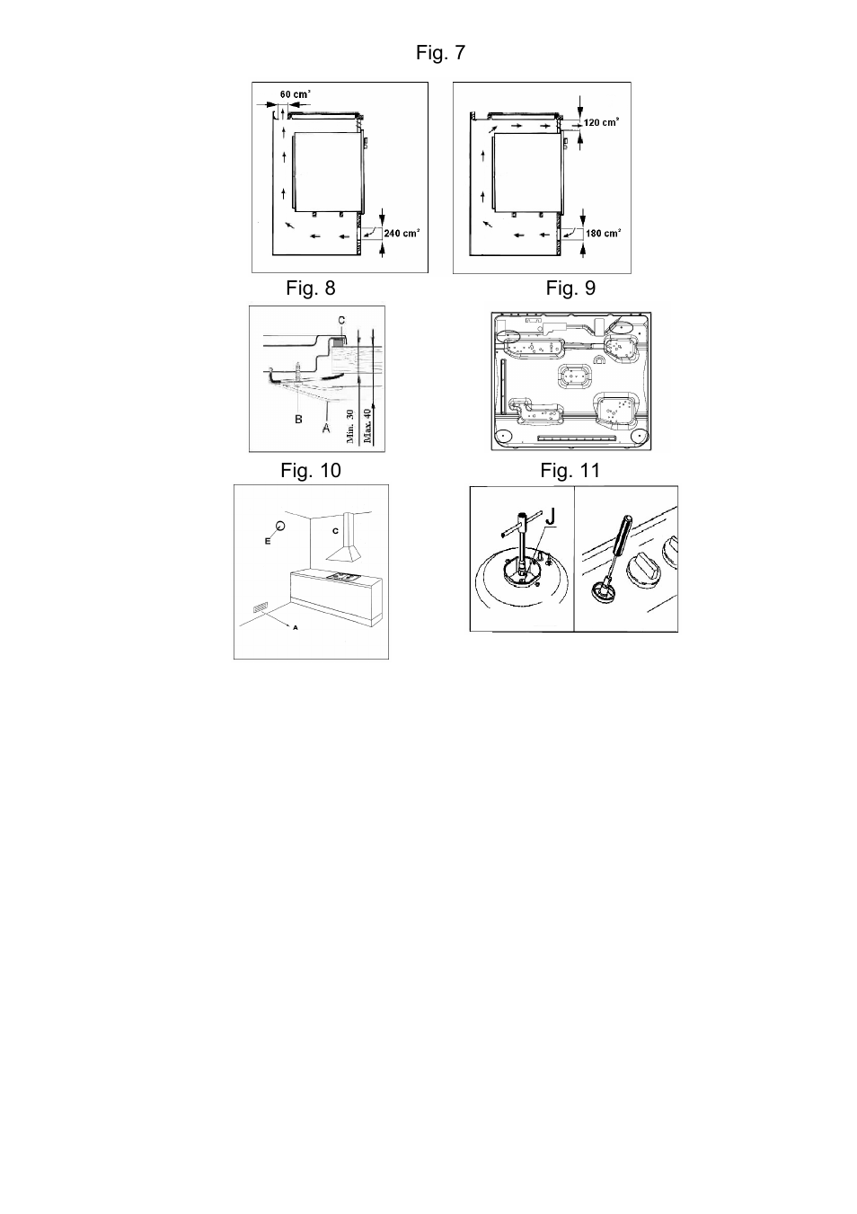 Fig. 7, Fig. 8 fig. 9, Fig. 10 fig. 11 | Candy PL 40 X User Manual | Page 96 / 102