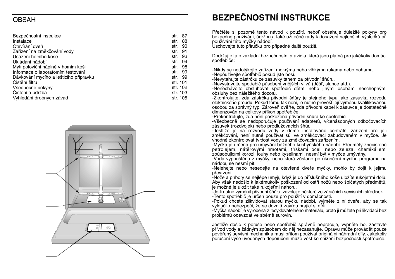 Bezpeânostní instrukce | Candy CD 801 T User Manual | Page 44 / 65