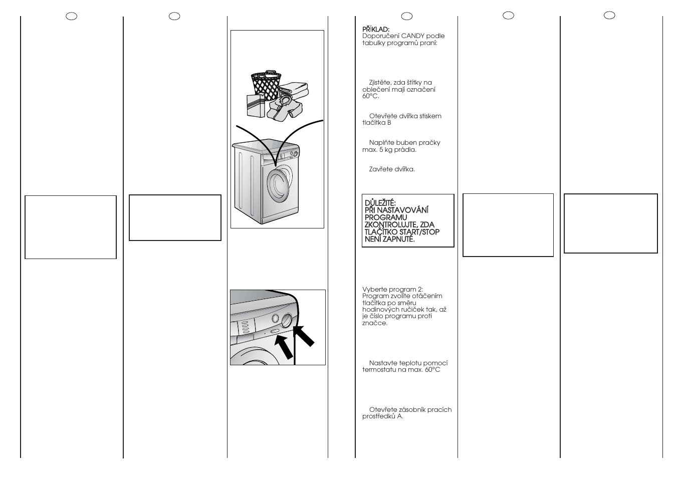 60° c 5 kg max | Candy CNE 138 T User Manual | Page 25 / 33