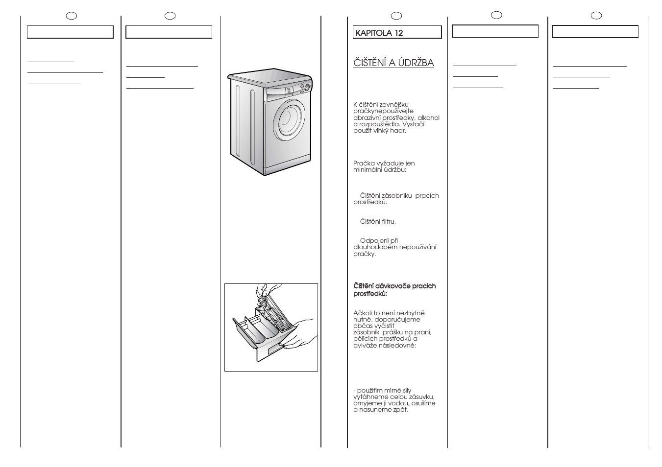 Reinigung und allgemeine wartung, Cleaning and routine maintenance, Öiätëní a údrïba | Nettoyage et entretien ordinaire, Limpieza y mantenimiento ordinario | Candy CNE 138 T User Manual | Page 27 / 33
