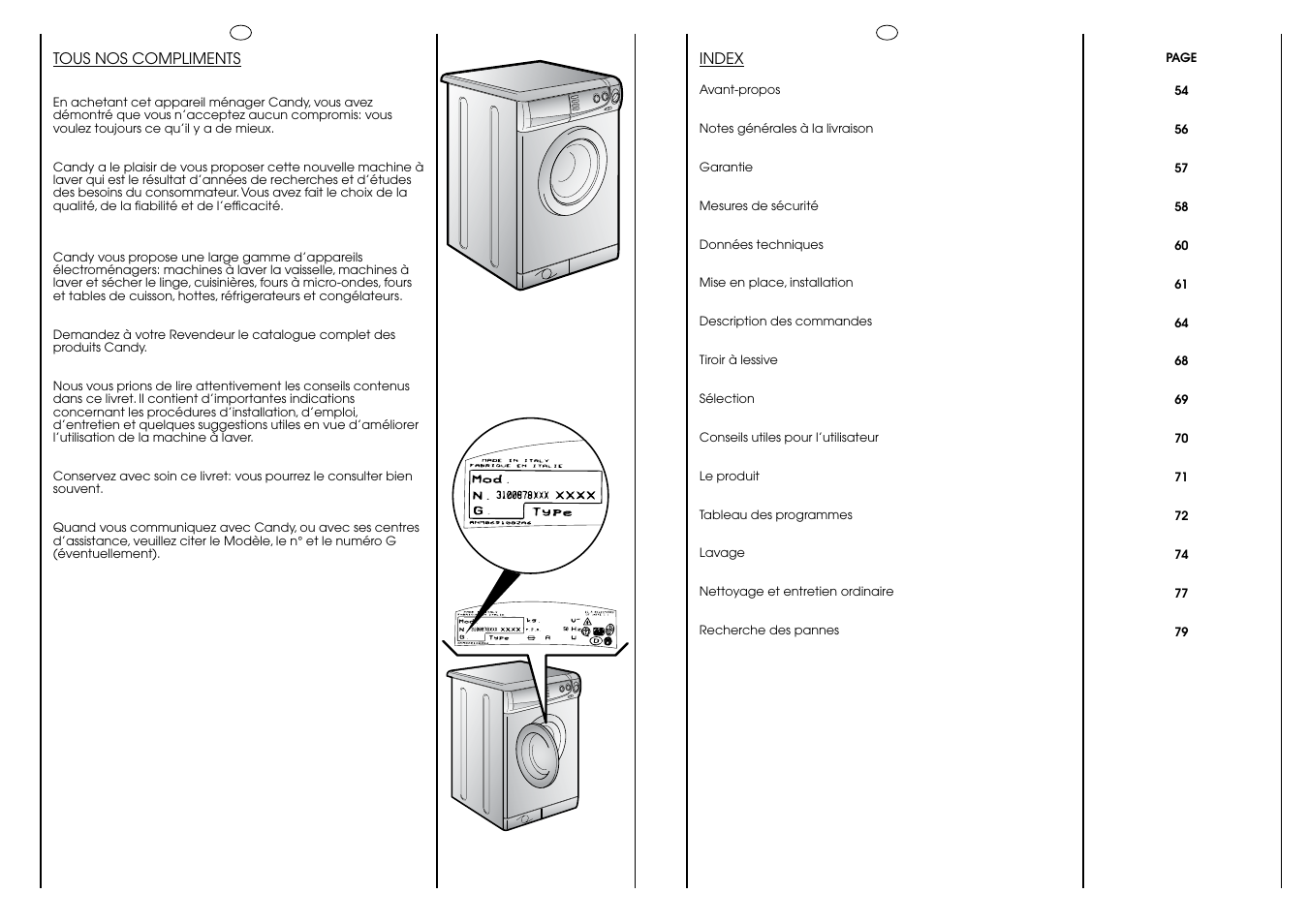 Candy HOLIDAY 1000 User Manual | Page 28 / 67