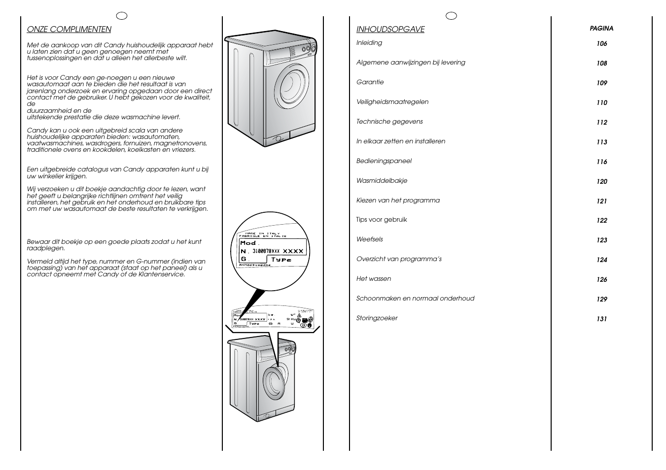 Candy HOLIDAY 1000 User Manual | Page 54 / 67