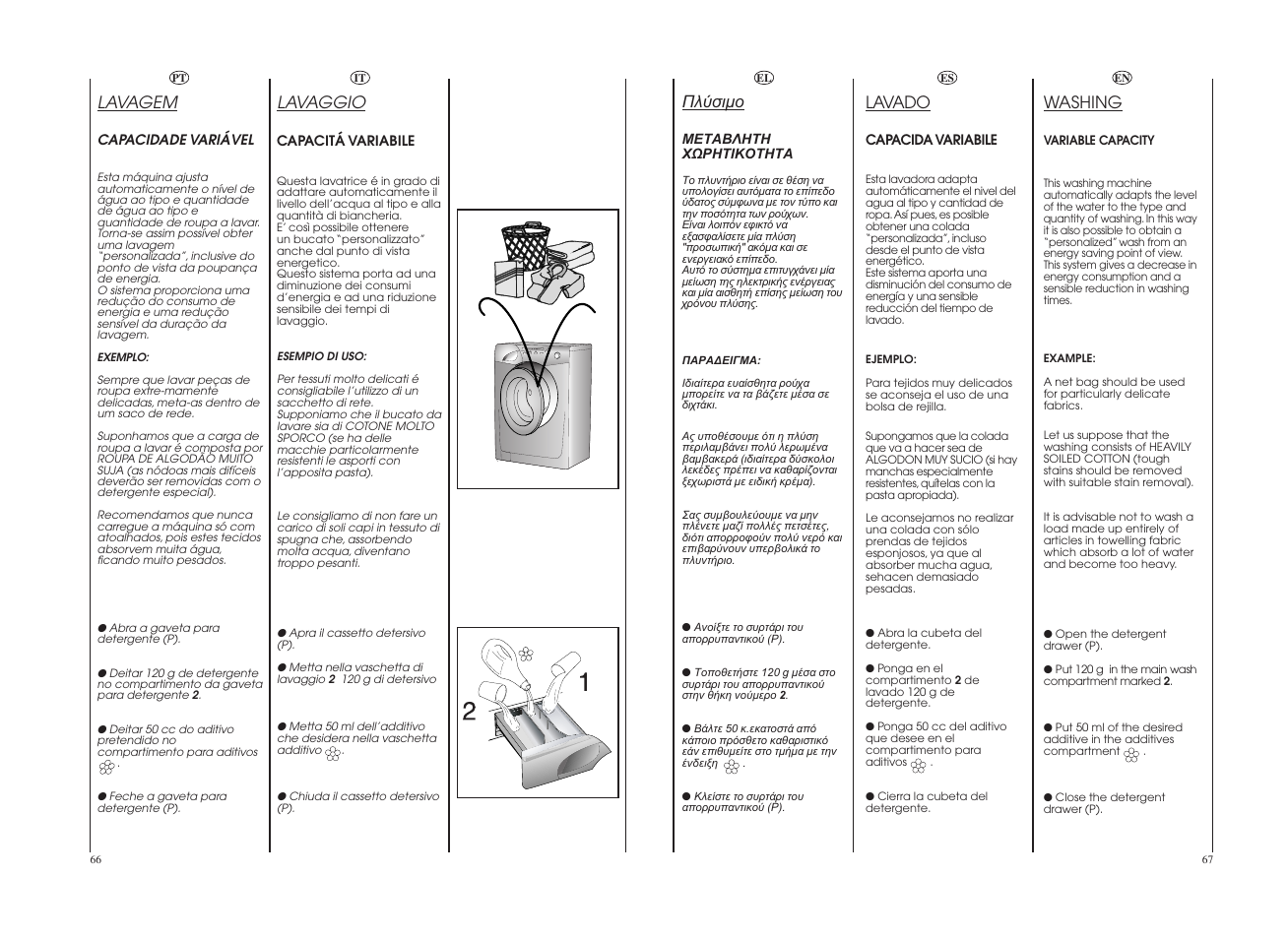 Lavaggio, Washing, Lavagem | Lavado | Candy GO 12102D-04S User Manual | Page 34 / 41