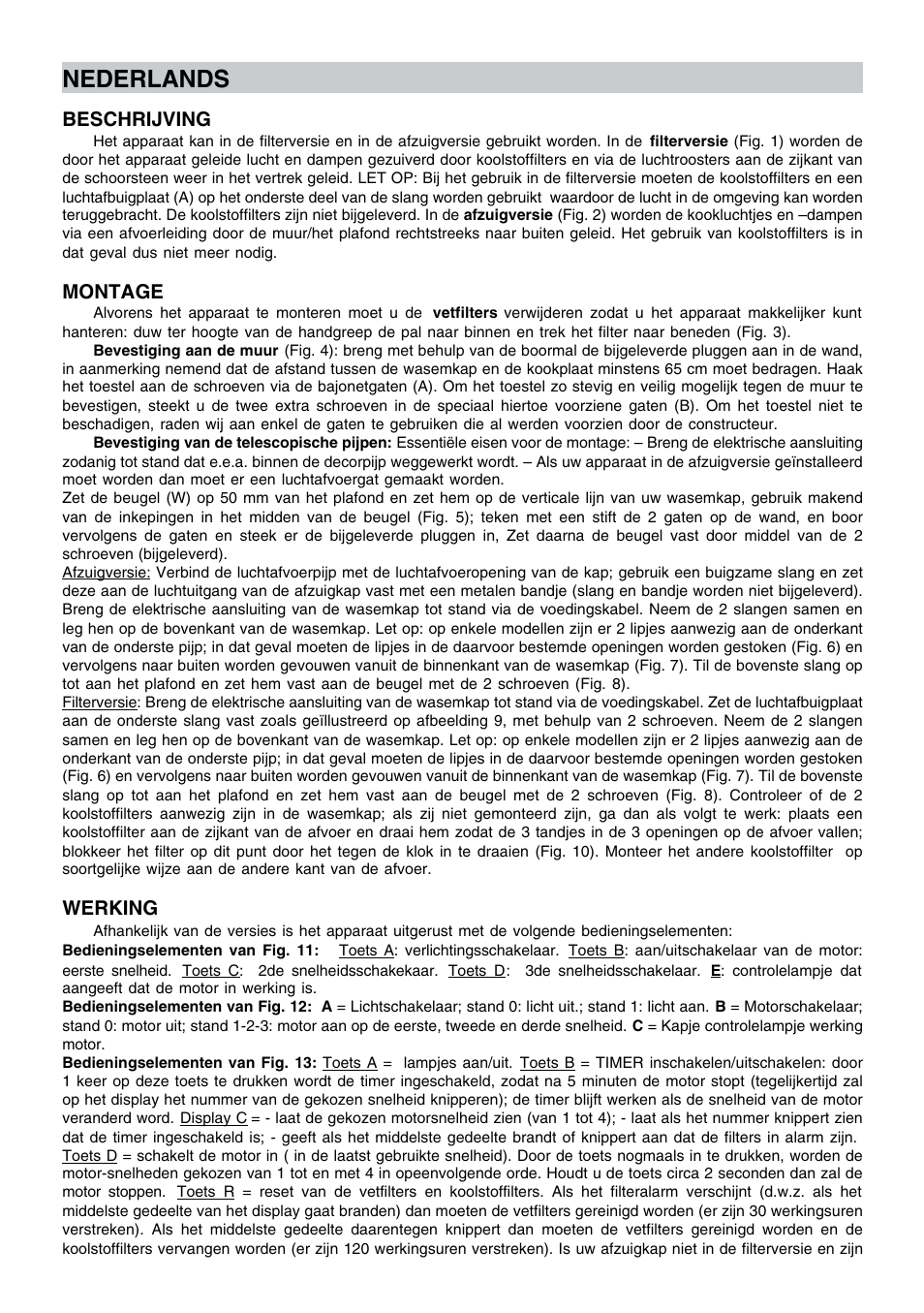 Nederlands | Candy CEC 91 X User Manual | Page 11 / 16