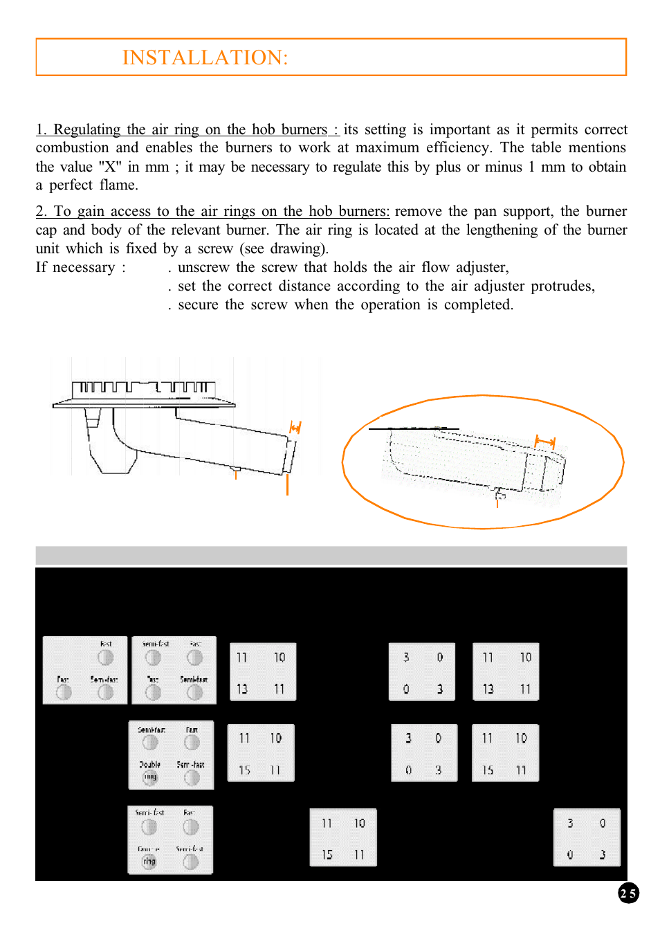 Setting the appearance of the flame | Candy PSA 640__1 FGH User Manual | Page 6 / 18