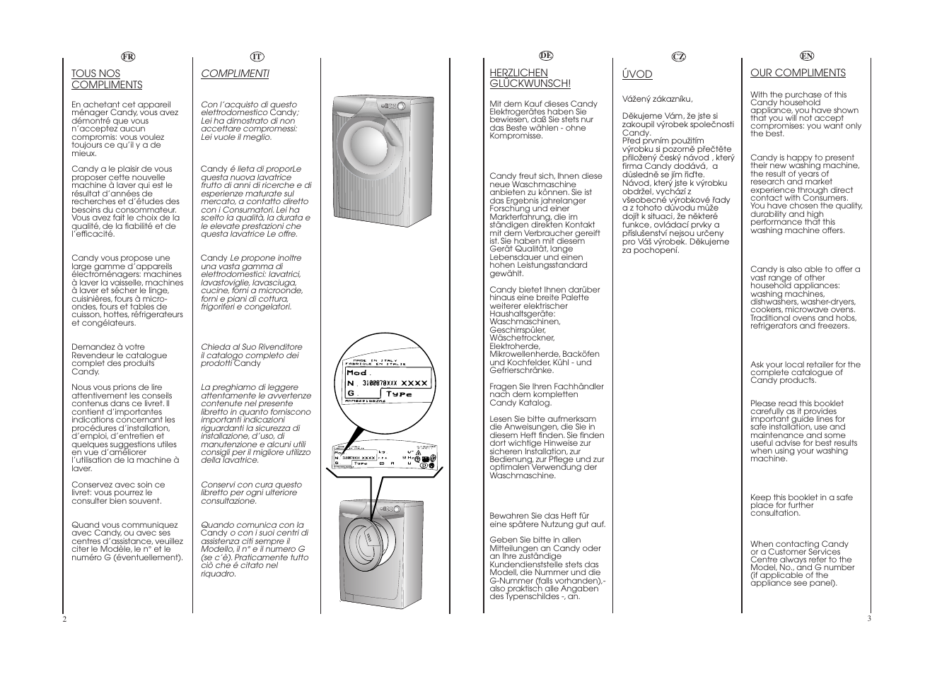 Candy CO 127DF-16S User Manual | Page 2 / 41