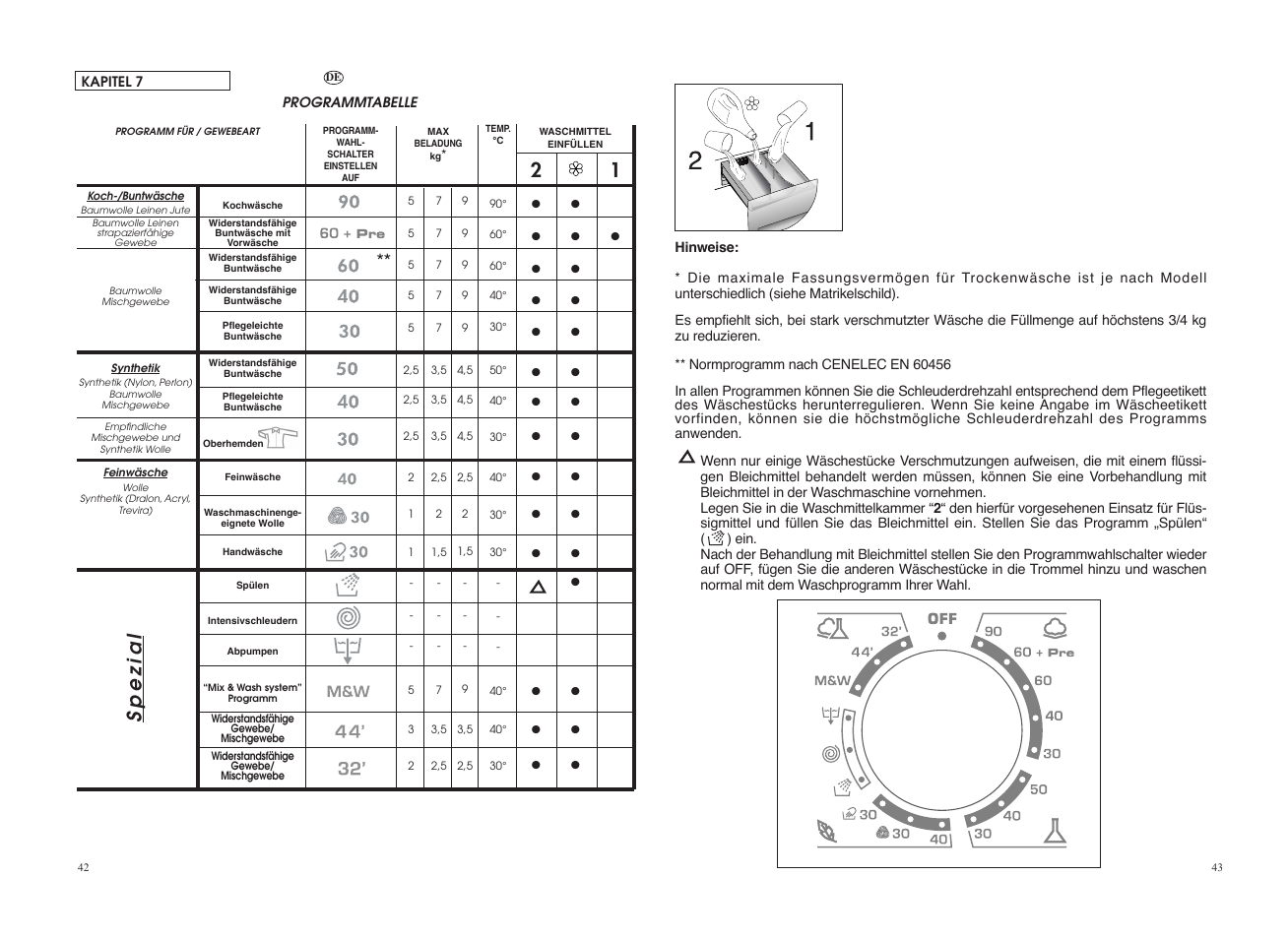Spezial | Candy CO 127DF-16S User Manual | Page 22 / 41