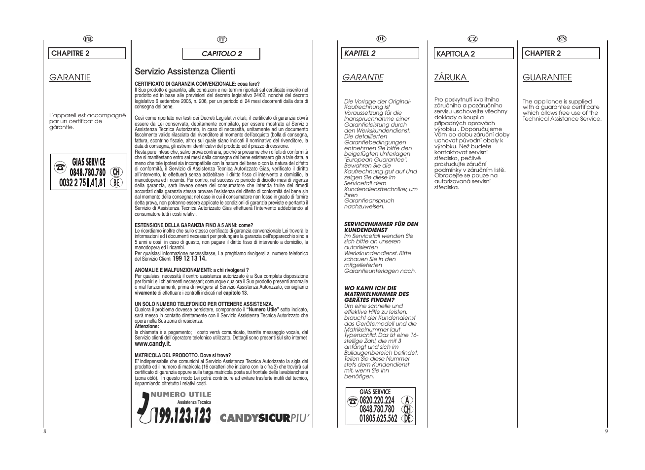 Candy CO 127DF-16S User Manual | Page 5 / 41