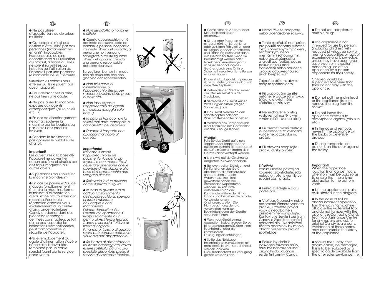 Candy CO 127DF-16S User Manual | Page 7 / 41